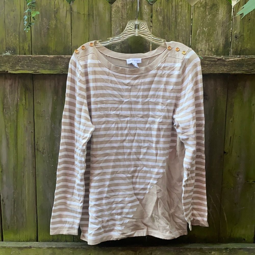 Susan Graver striped top sz. M